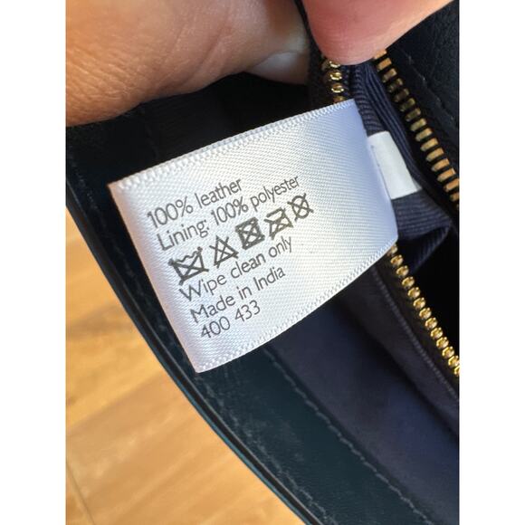 John Lewis & Partners Teal Leather Crossbody - Picture 8 of 11